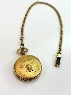 Disney Pirates of the Caribbean Gold Tone At Worlds End Promo Pocket Watch